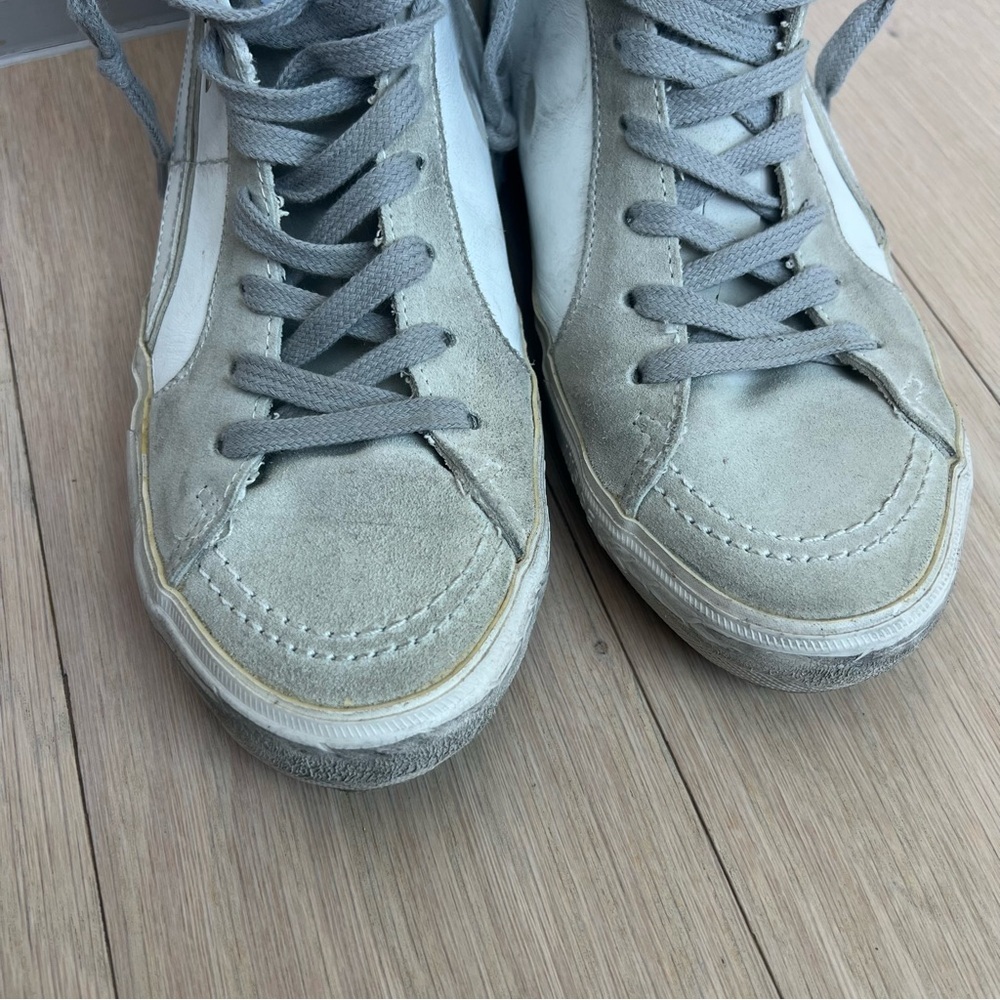 Golden Goose Women's Slide High Top Sneakers in White - Picture 7 of 11